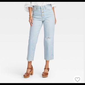 Women’s high-rise vintage cropped straight jeans